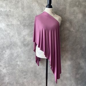 Purple Polyester Solid Color Hijab Scarf Shawl